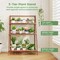 Costway 3 Tier Folding Shelf Stand Bamboo Flower Pot Display Rack Bookcase Organizer